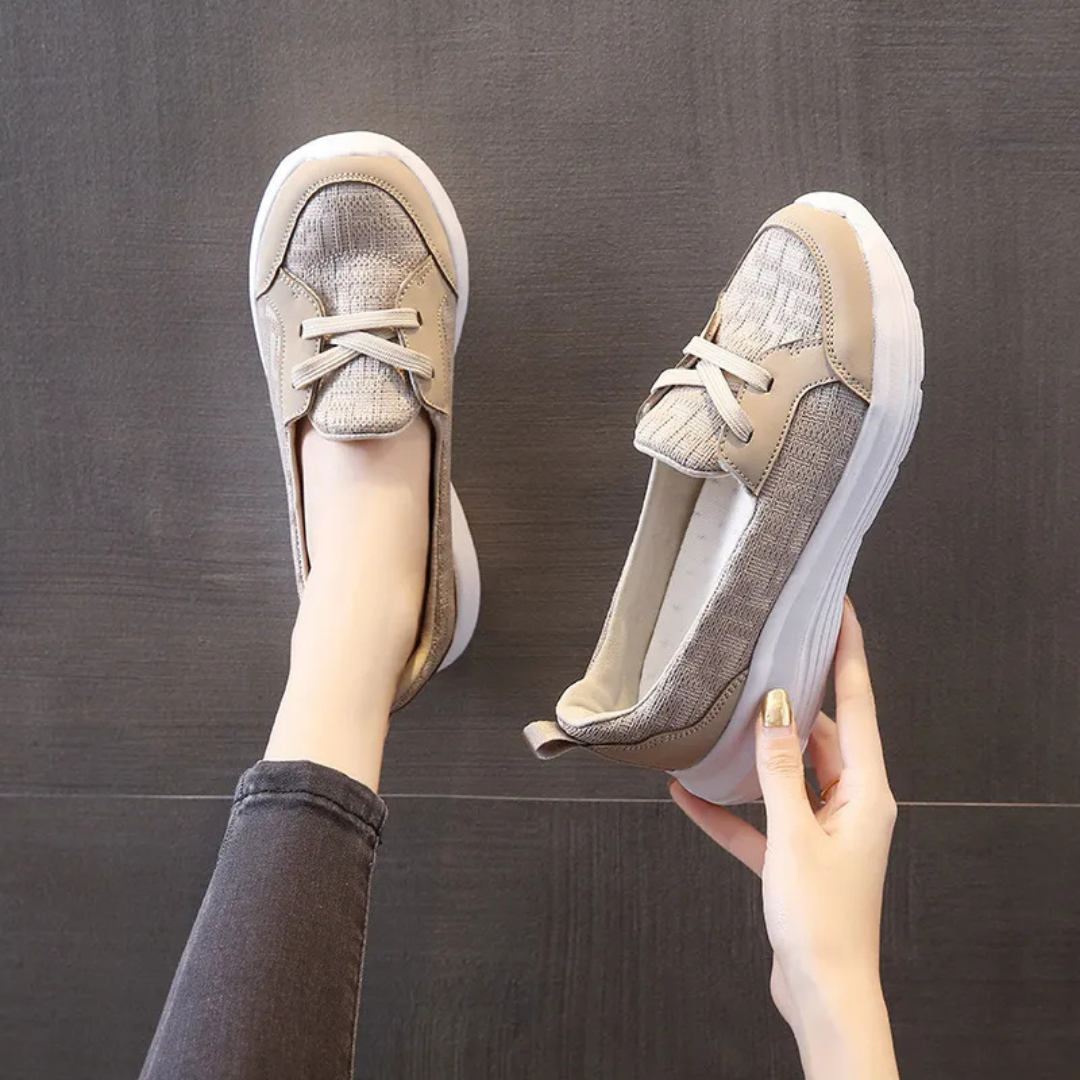 Sapatos Ortopédicos sem Atacadores para Mulher, com Apoio para o Arco e Sola Antiderrapante