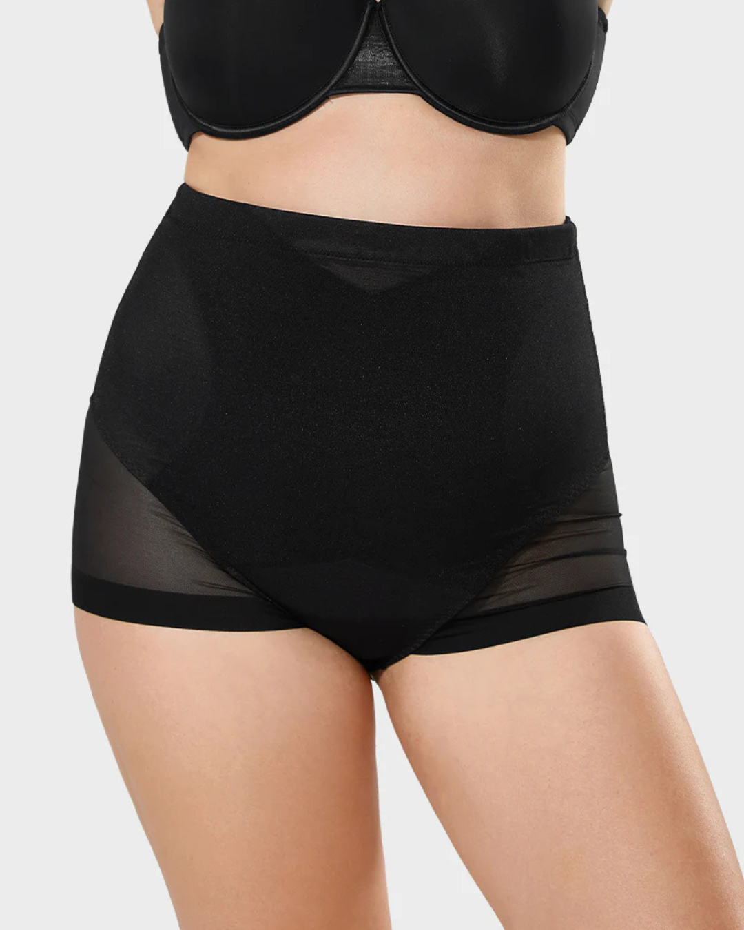 Calcinha Modeladora de Cintura Alta em Malha com Controlo da Barriga e Elevação das Nádegas (OFERTA 2X1)