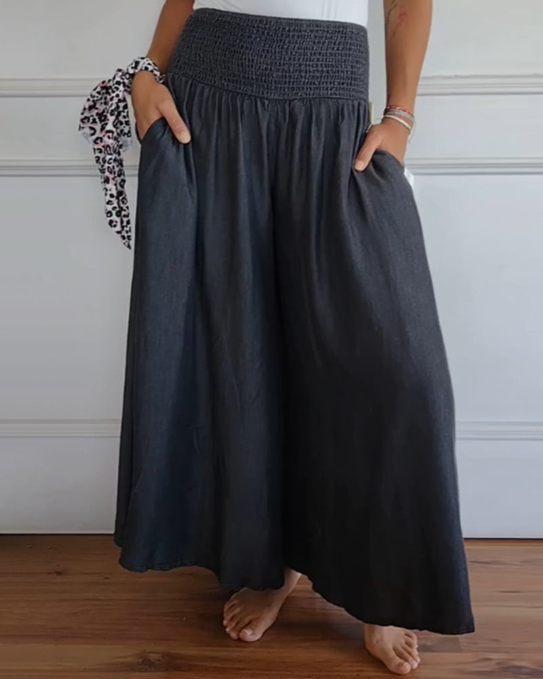 Saia Comprida com Bolsos Estilo Fresco e Natural
