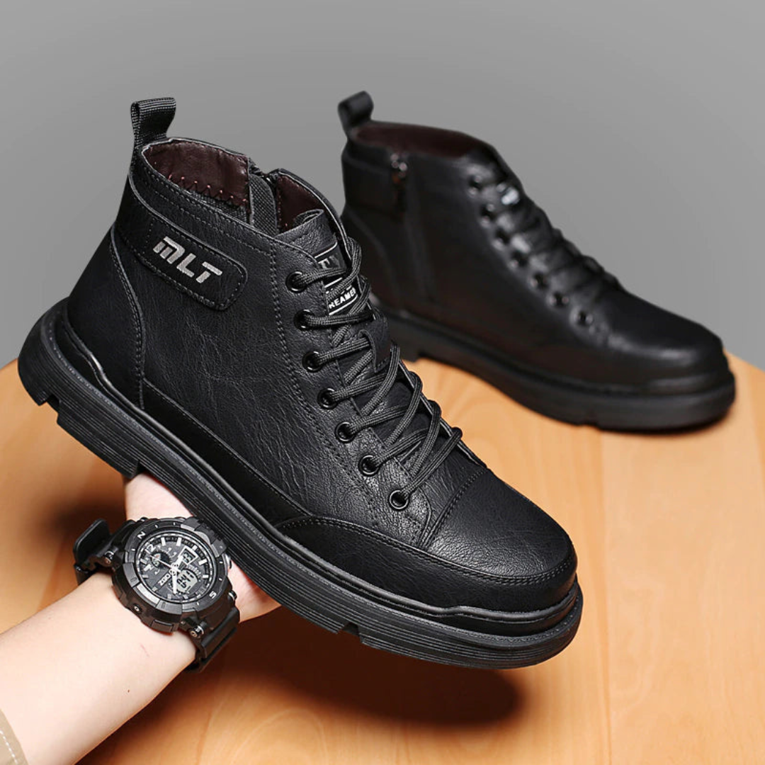 Botas de Couro para Homem com Forro Folar©
