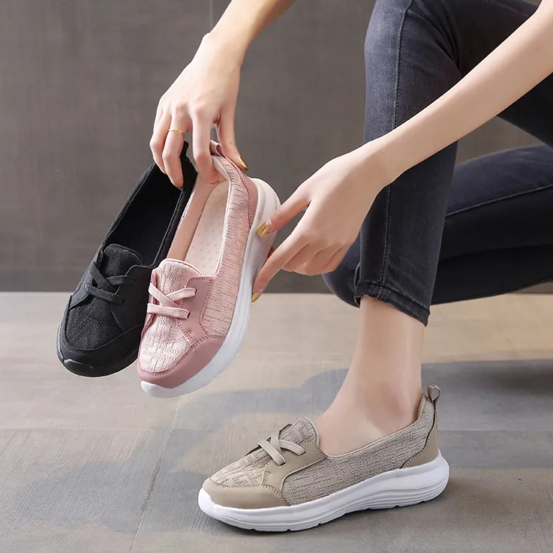Sapatos Ortopédicos sem Atacadores para Mulher, com Apoio para o Arco e Sola Antiderrapante