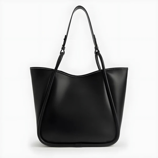Bolsa de Ombro Elegante em Pele Sintética com Design Espaçoso e Pega Ajustável