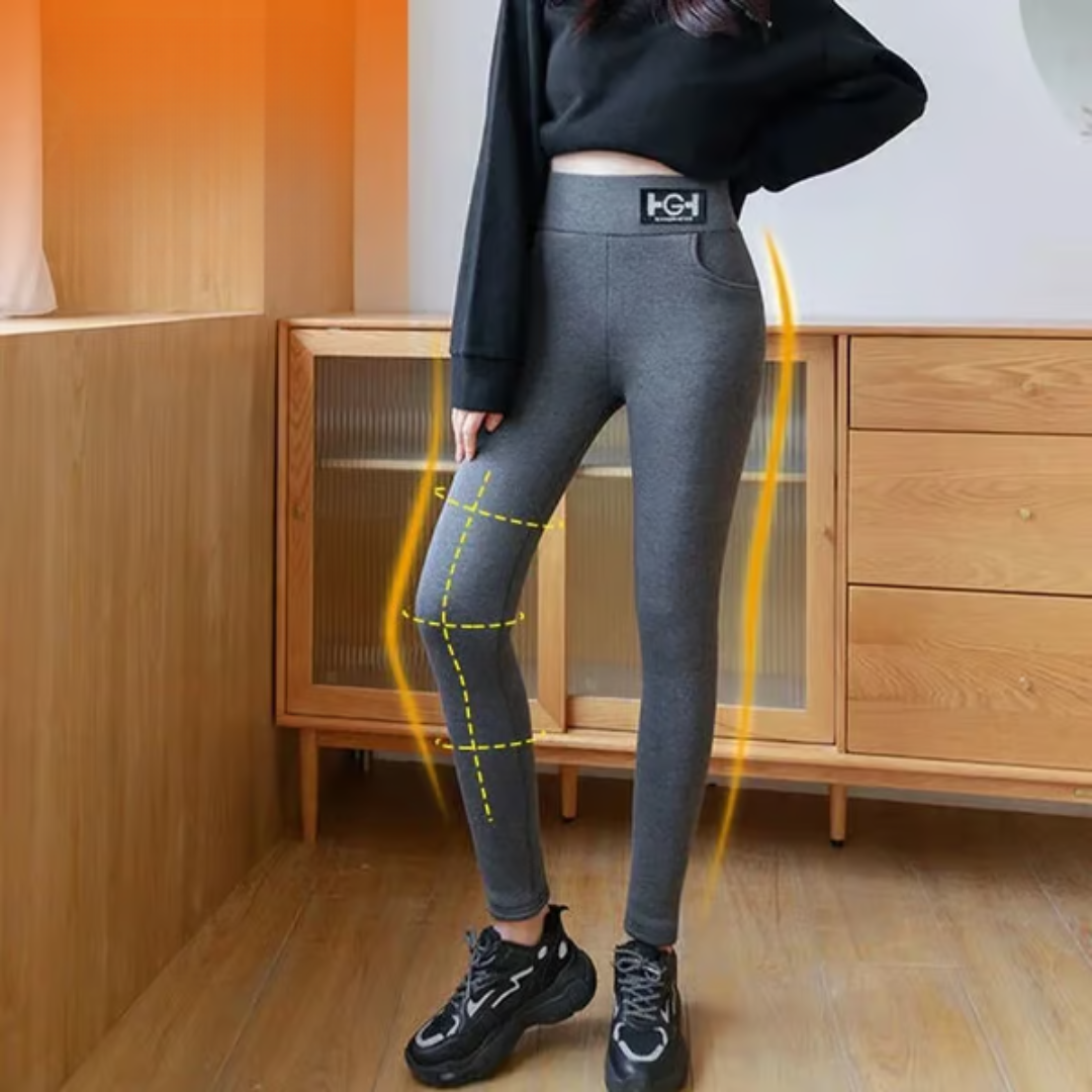 Calças Thermo Slim Fit com bolsos para mulher (EM PROMOÇÃO 2X1)