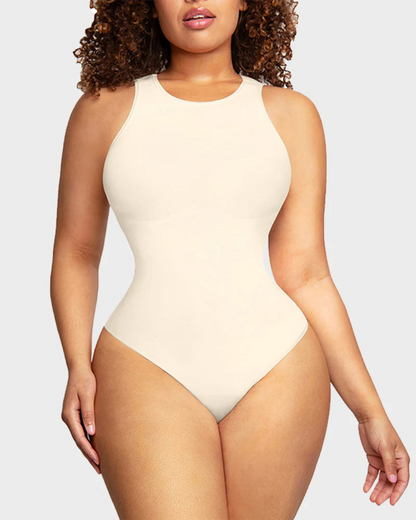 Body Modelador sem Mangas com Decote Redondo