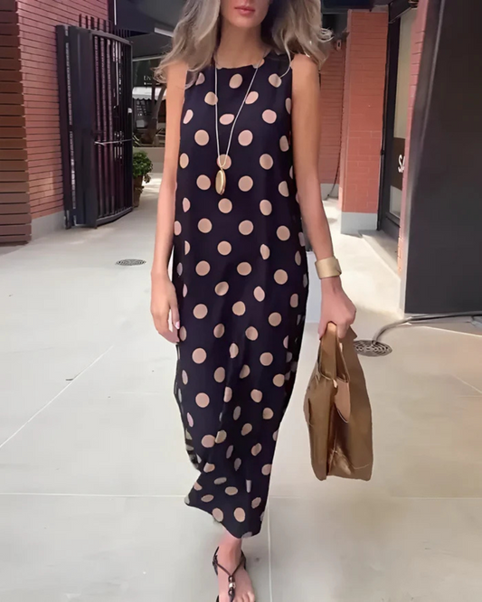 Vestido de verão sem mangas solto