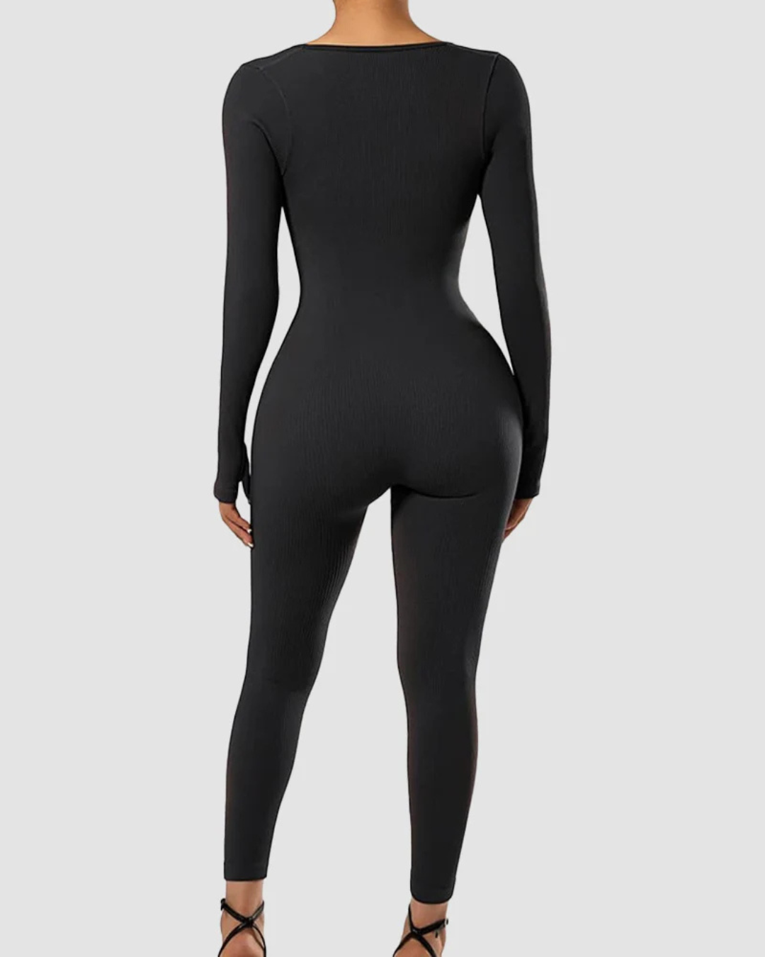 Macacão de Corpo Inteiro Sem Costuras com Manga Comprida para Mulher