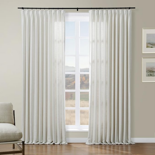 Cortina de Camada Dupla com Bloqueio de Luz e Design Moderno (Dimensões 213 cm de comprimento x 81 cm de largura)