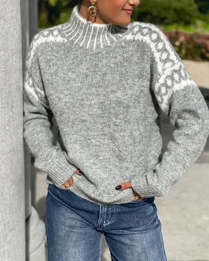 Camisola de gola alta para mulher