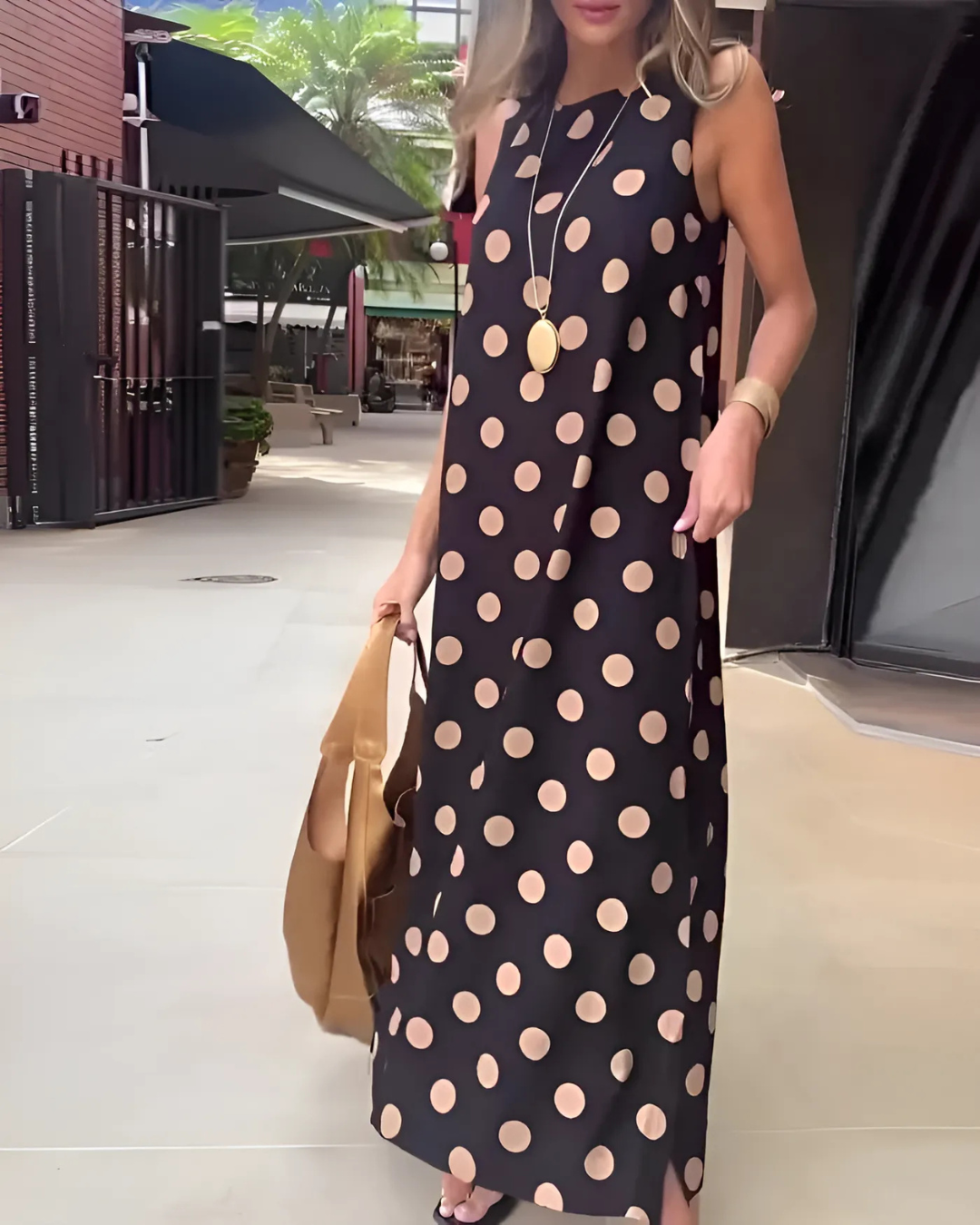 Vestido de verão sem mangas solto