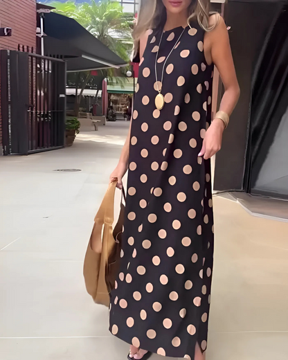 Vestido de verão sem mangas solto