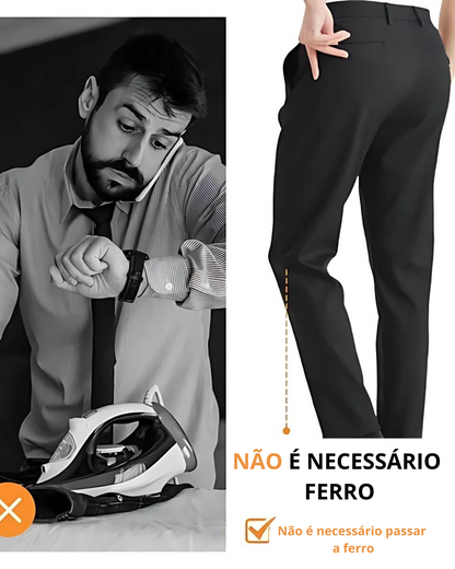 Calças formais clássicas para homem
