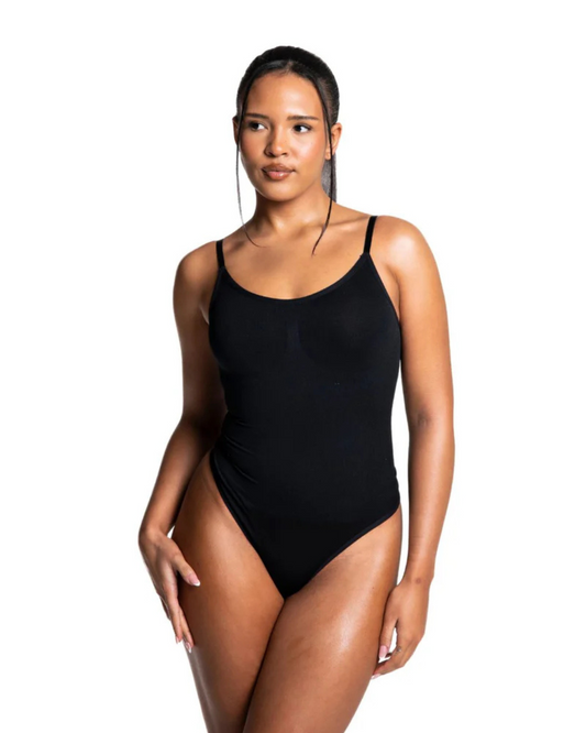 Body com Alças Finas e Tecido Elástico