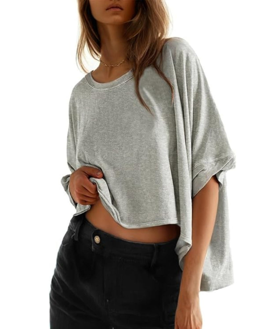 Camiseta Casual com Caimento Solto Confortável