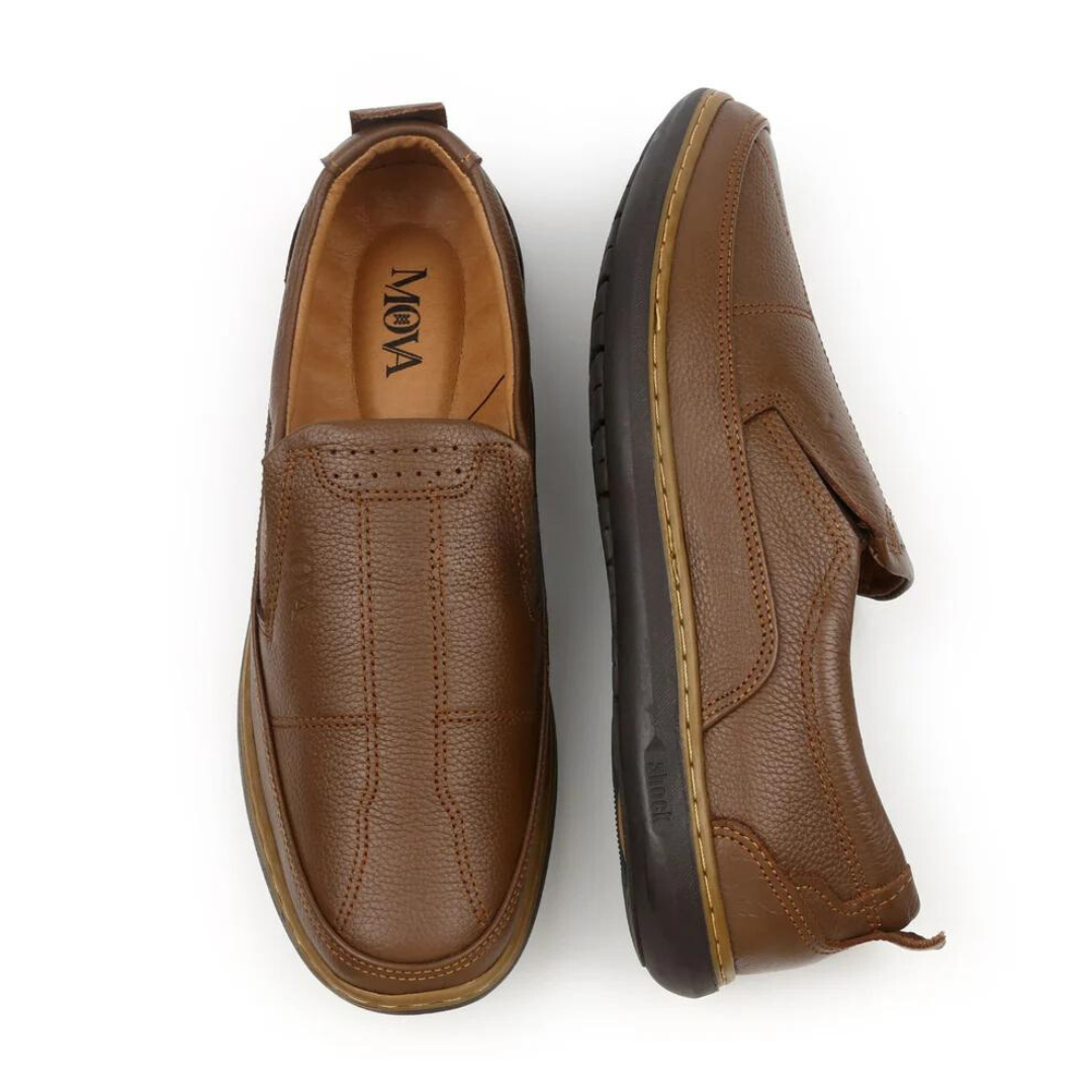 Sapatos ergonómicos de couro para homem