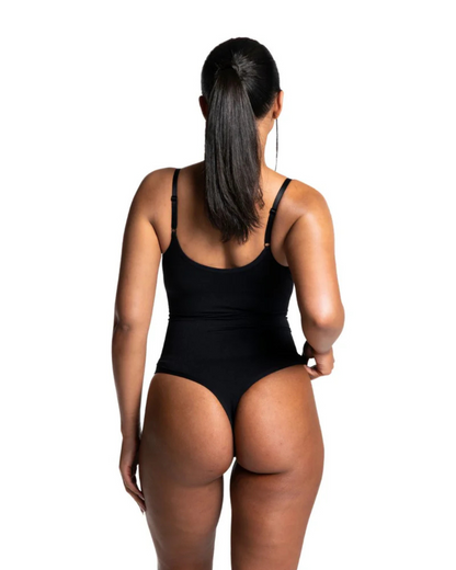 Body com Alças Finas e Tecido Elástico