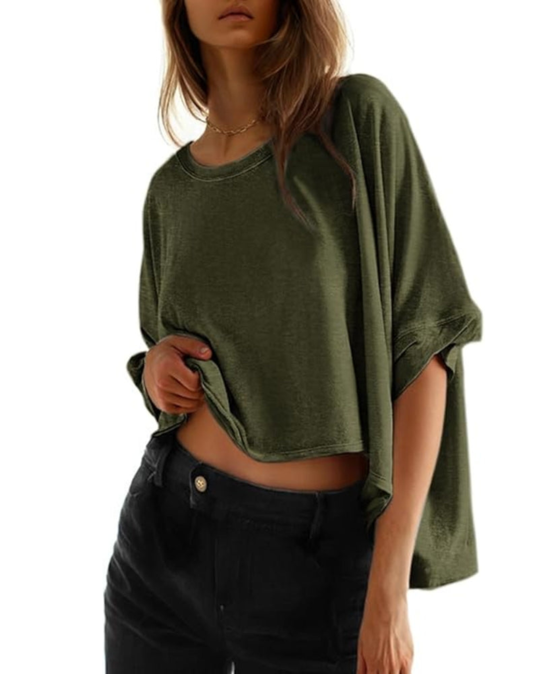 Camiseta Casual com Caimento Solto Confortável