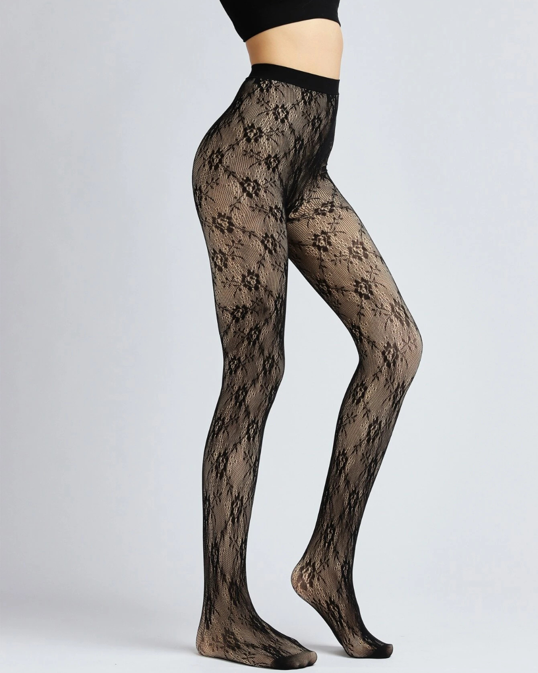 Collants de Malha Térmica com Renda Floral  (OFERTA 2X1)
