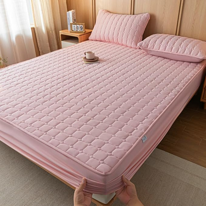 Lençol de Cama em Algodão Lavado com Motivos Geométricos de 1 Peça