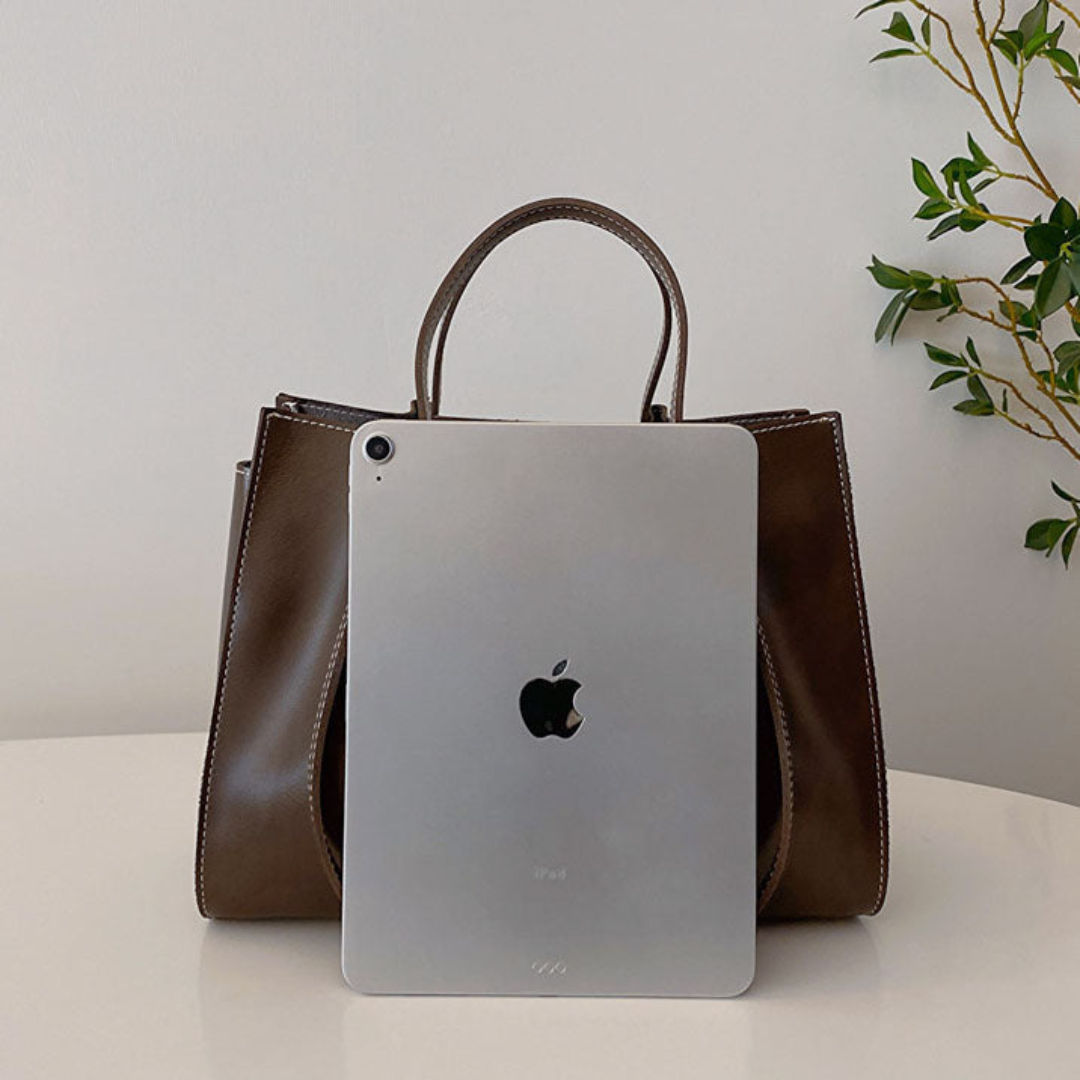 Bolsa de Couro Premium com Vários Compartimentos