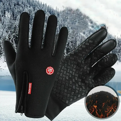 Luvas de inverno impermeáveis com sensores de visualização unissexo