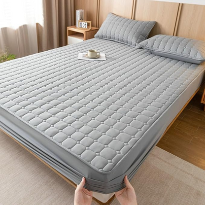 Lençol de Cama em Algodão Lavado com Motivos Geométricos de 1 Peça