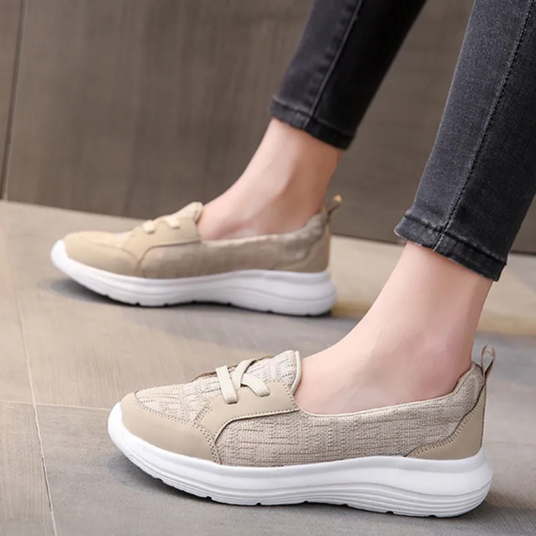 Sapatos Ortopédicos sem Atacadores para Mulher, com Apoio para o Arco e Sola Antiderrapante