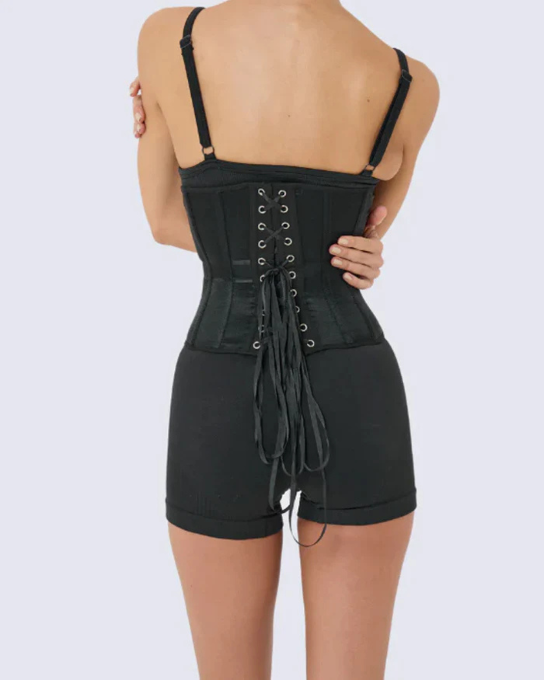 Corset de Malha Transparente com Armação Estruturada e Ajuste Modelador