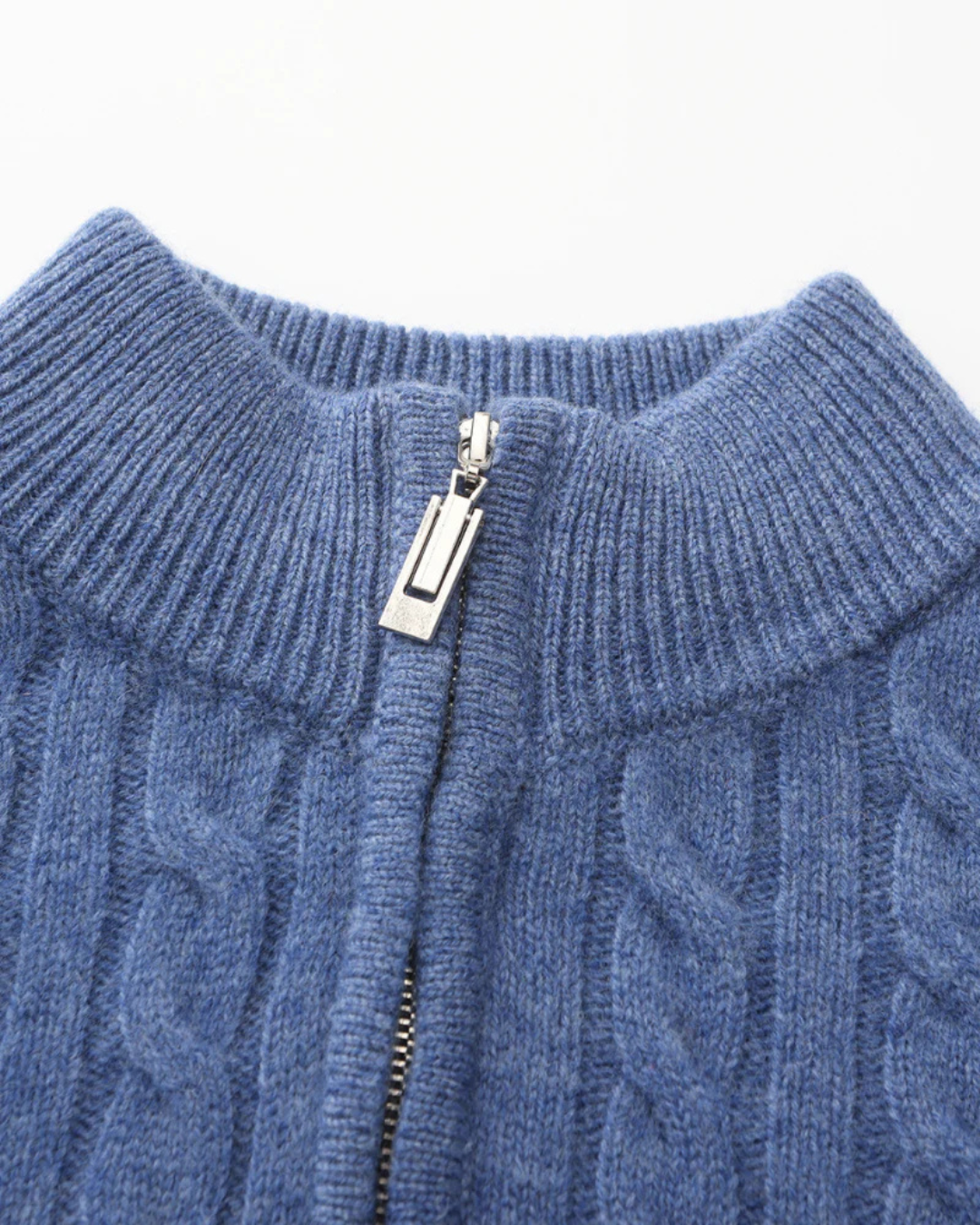 Camisola de Malha com Meio Fecho para Homem