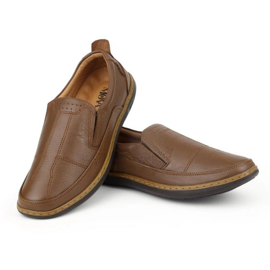 Sapatos ergonómicos de couro para homem