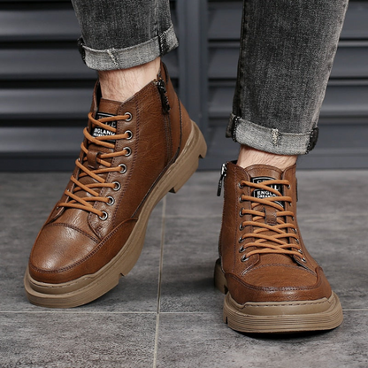 Botas de Couro para Homem com Forro Folar©