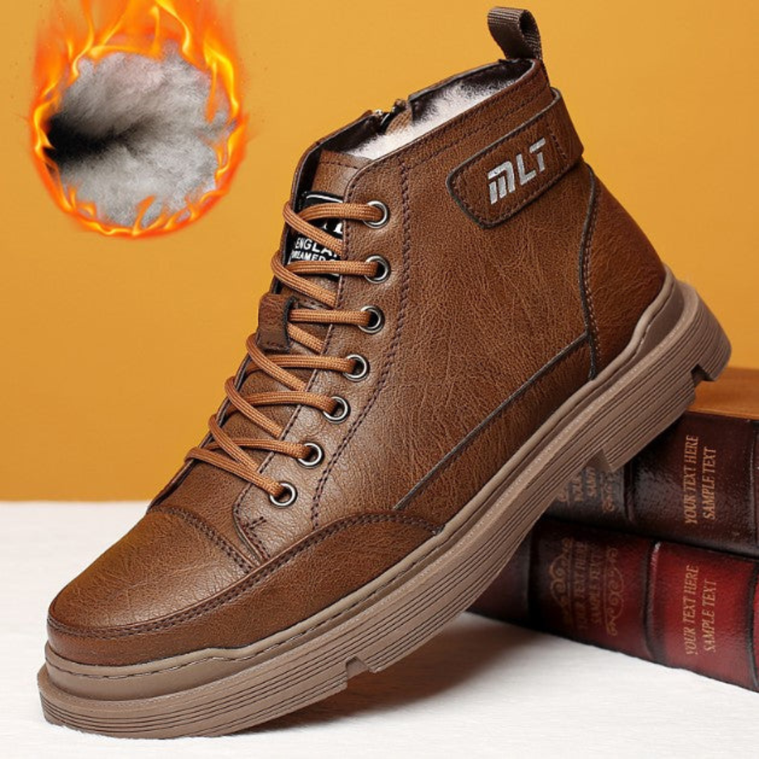 Botas de Couro para Homem com Forro Folar©
