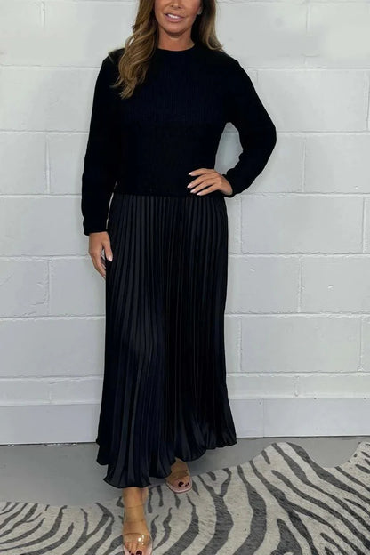 Vestido Comprido com Fundo Plissado